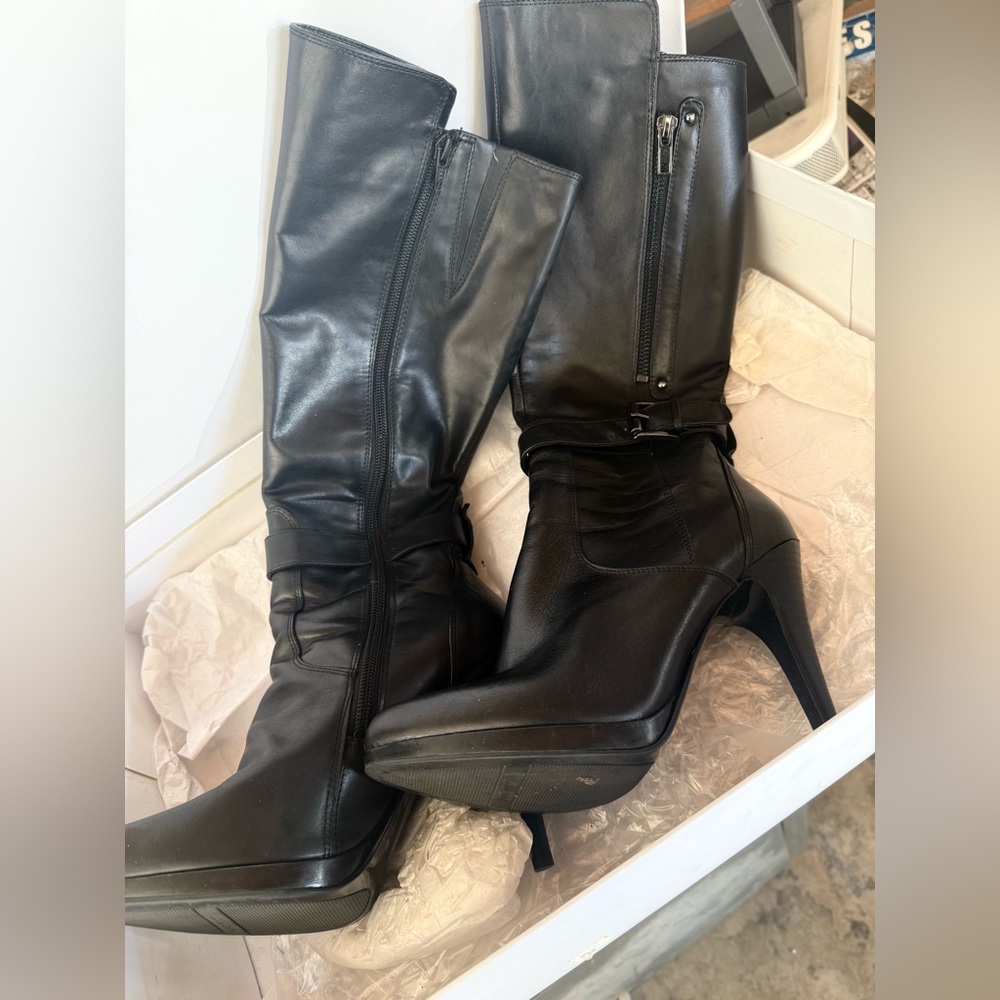 Nine West Black Knee-High Boots